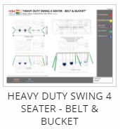 Heavy Duty Swing 4 Seater - Belt & Bucket Thumb